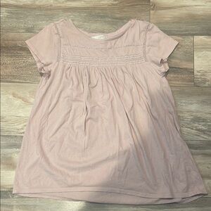 Loft Size Small Blush Pink Baby Doll Short Sleeve Top Dress Casual Flowy Loose